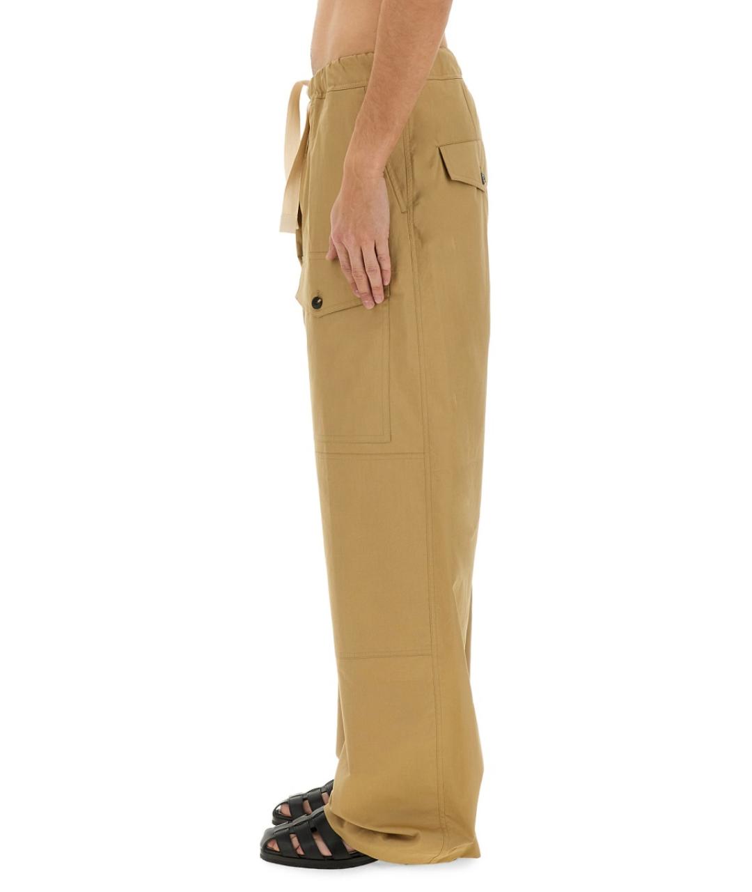 DRIES VAN NOTEN Бежевые хлопковые повседневные брюки, фото 5