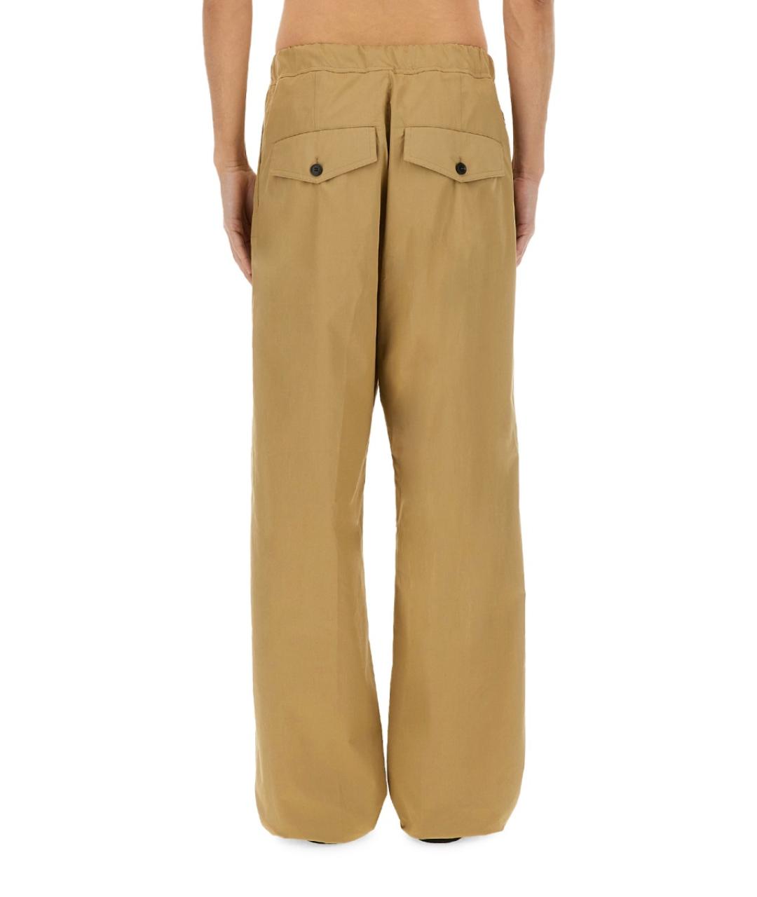 DRIES VAN NOTEN Бежевые хлопковые повседневные брюки, фото 4
