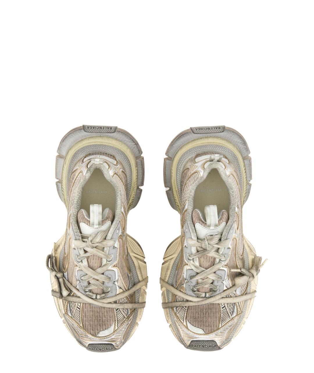 BALENCIAGA Бежевые текстильные кроссовки, фото 3