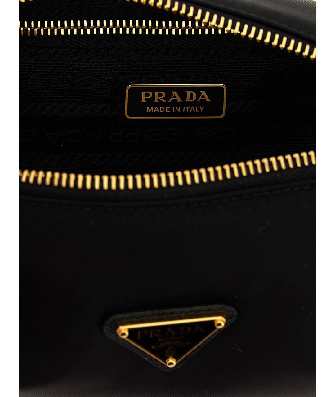 PRADA Черная синтетическая сумка через плечо, фото 4