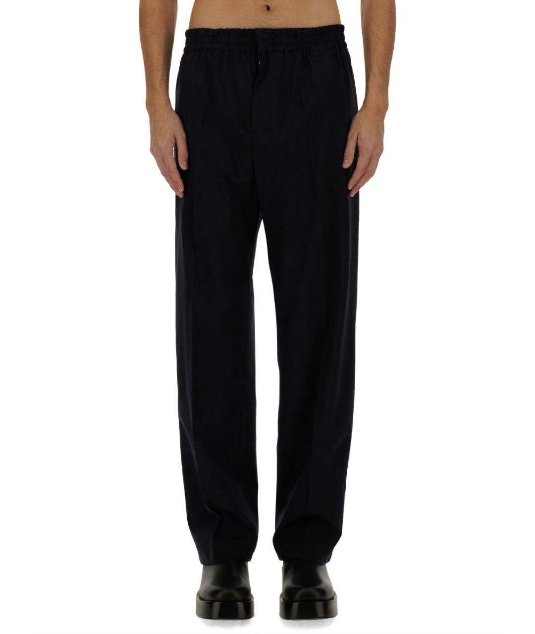 BOTTEGA VENETA Синие шерстяные повседневные брюки, фото 2