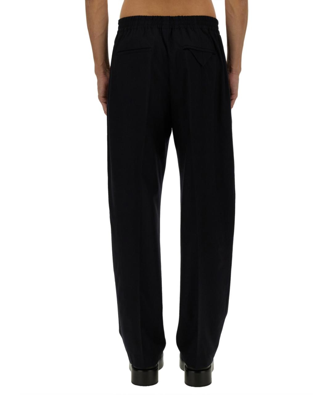 BOTTEGA VENETA Синие шерстяные повседневные брюки, фото 4