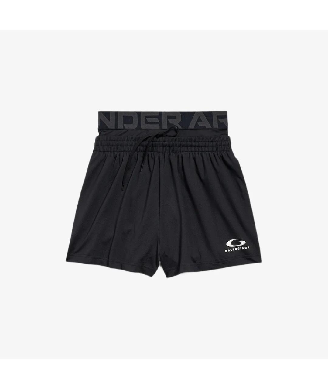 BALENCIAGA Черные полиэстеровые шорты, фото 6