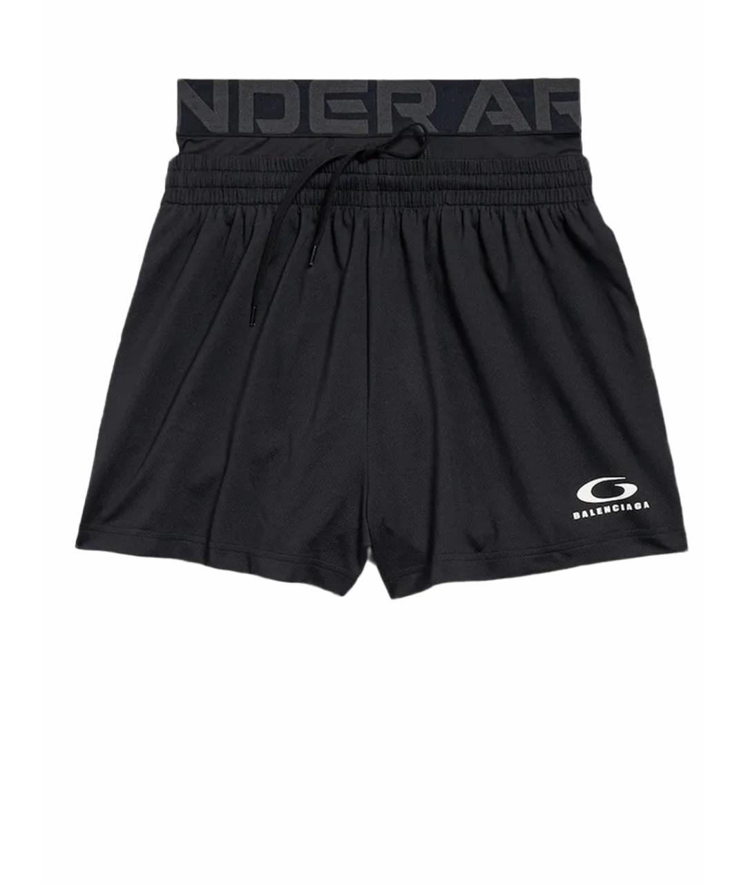 BALENCIAGA Черные полиэстеровые шорты, фото 1