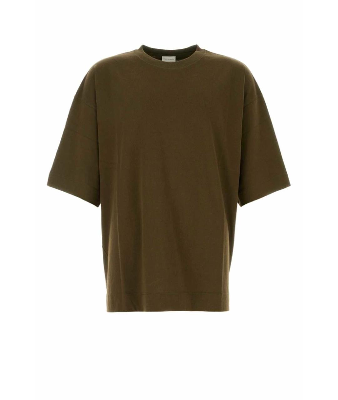DRIES VAN NOTEN Коричневая хлопковая футболка, фото 1
