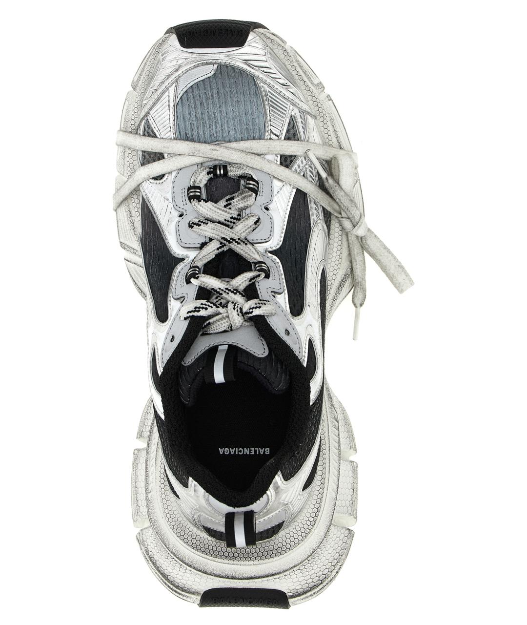 BALENCIAGA Серебряные синтетические низкие кроссовки / кеды, фото 4