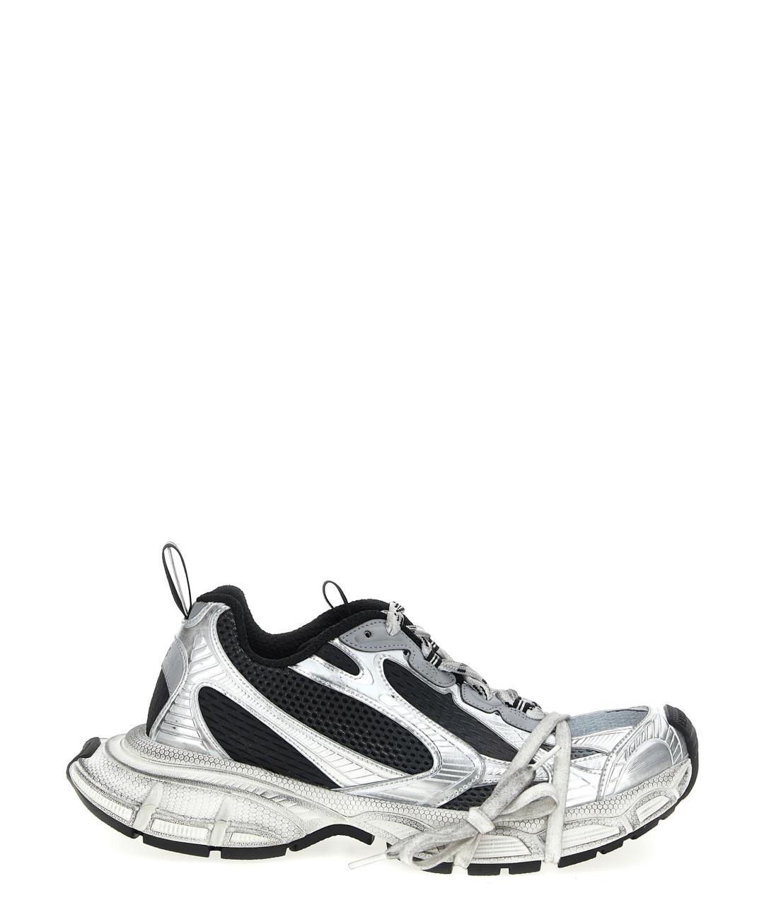 BALENCIAGA Серебряные синтетические низкие кроссовки / кеды, фото 1