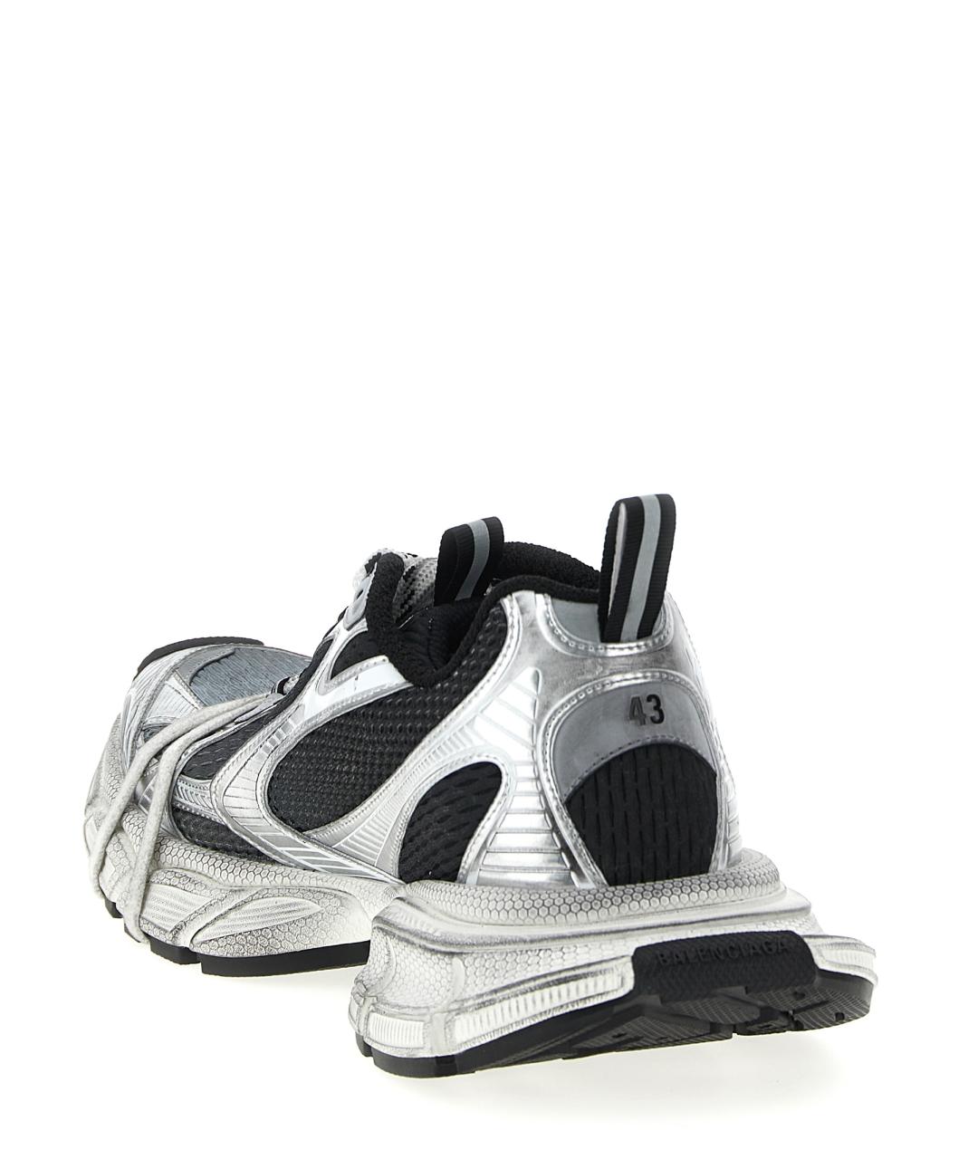 BALENCIAGA Серебряные синтетические низкие кроссовки / кеды, фото 3