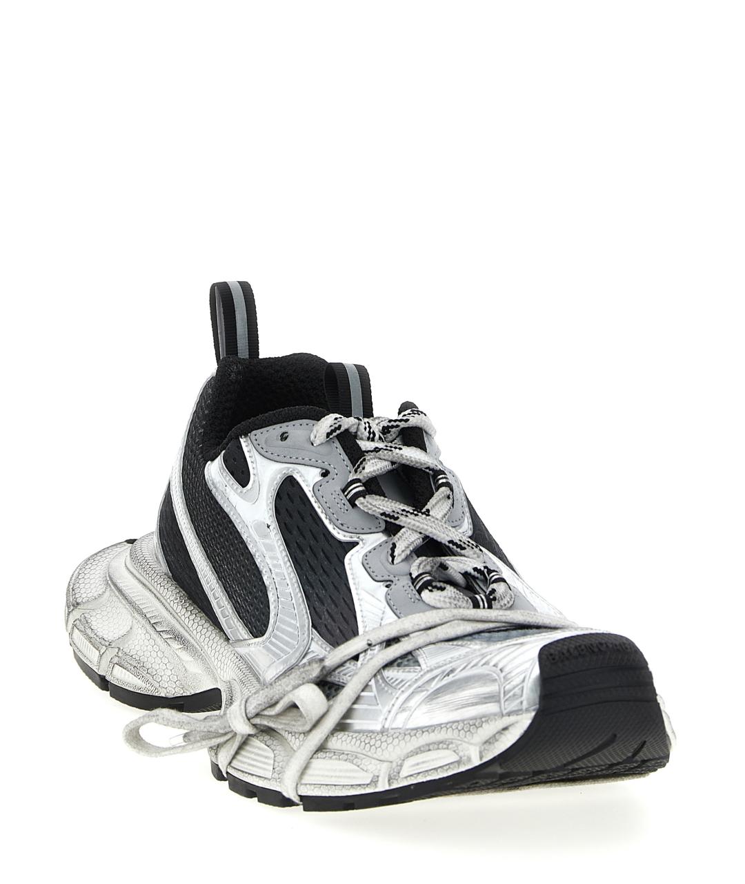 BALENCIAGA Серебряные синтетические низкие кроссовки / кеды, фото 2