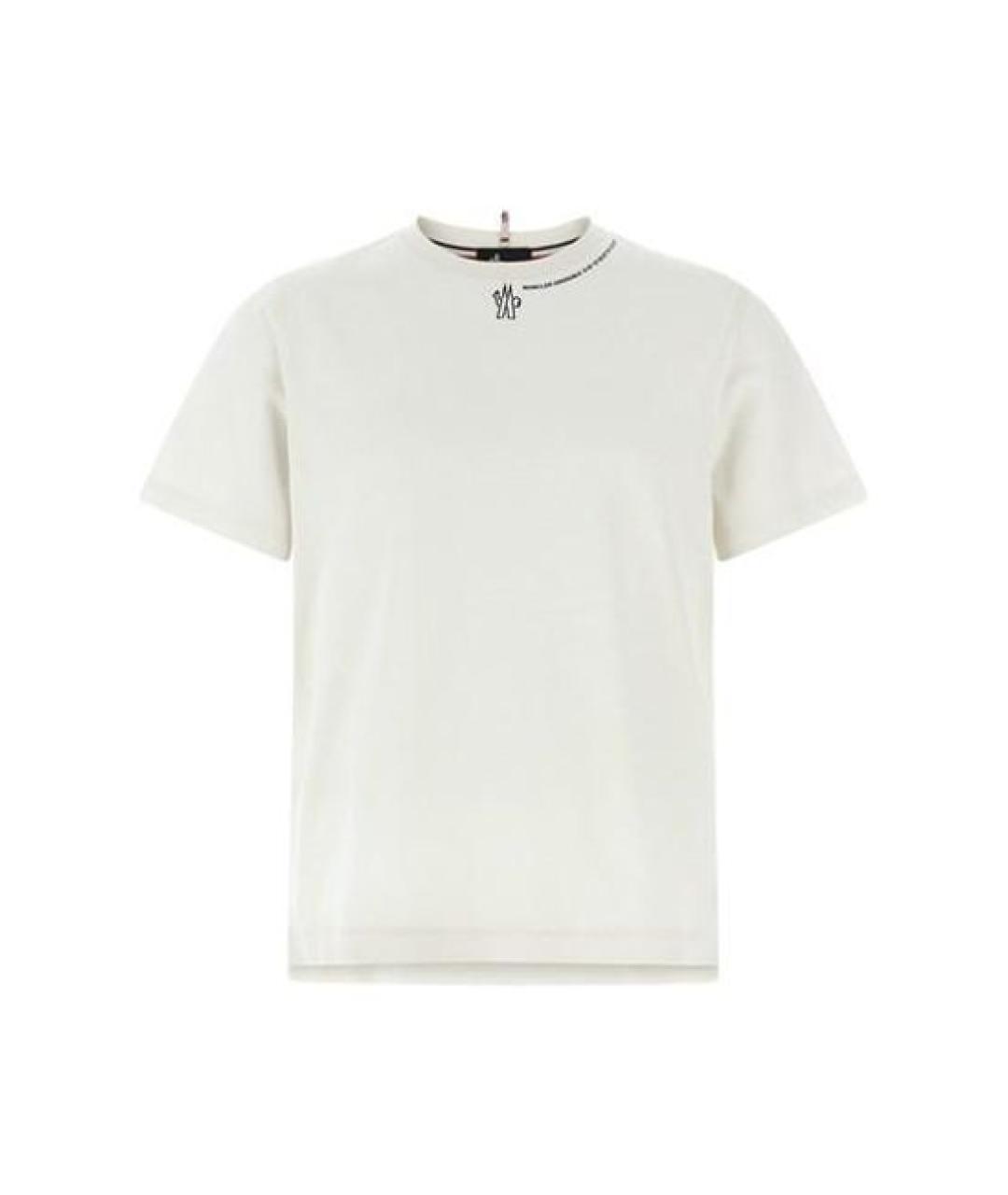 MONCLER GRENOBLE Белая хлопковая футболка, фото 1