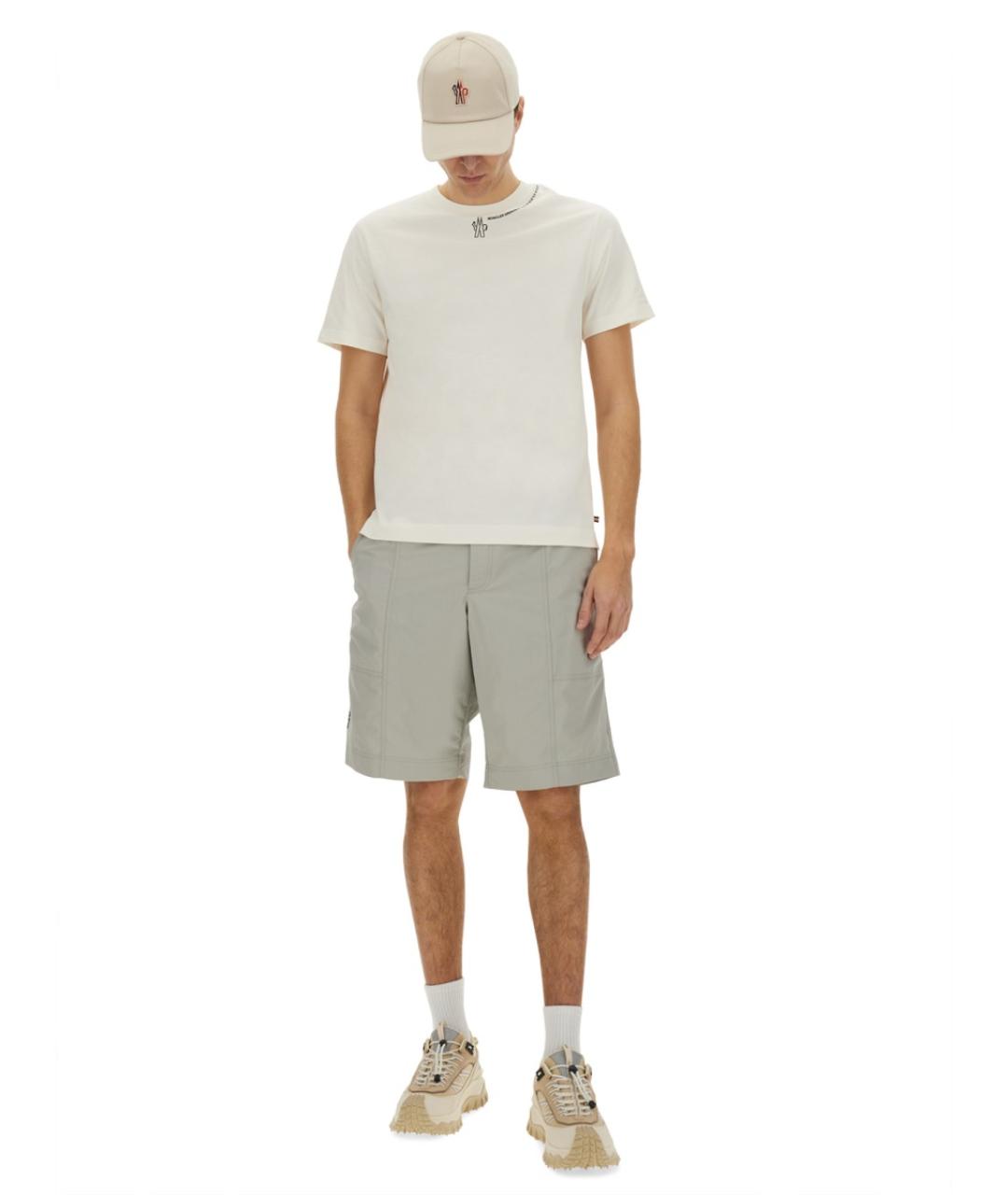 MONCLER GRENOBLE Белая хлопковая футболка, фото 5