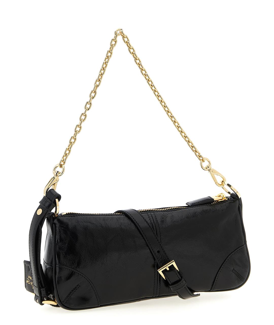PRADA Черная кожаная сумка через плечо, фото 2