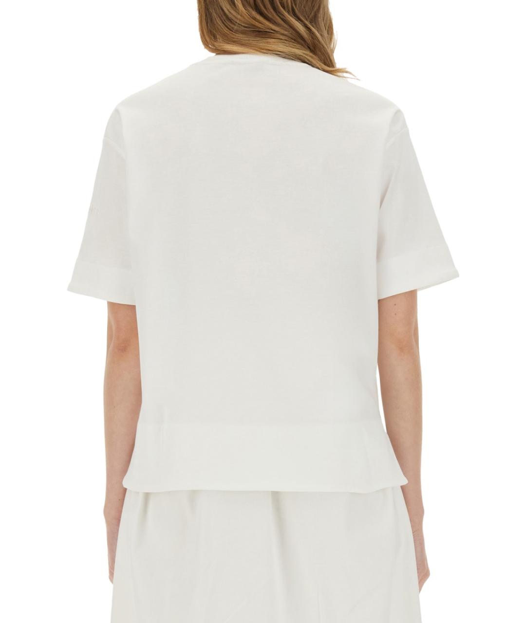 MAX MARA Белая хлопковая футболка, фото 3