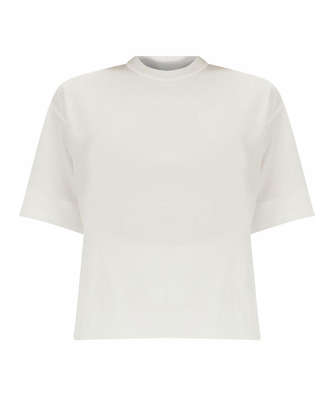 MAX MARA Белая хлопковая футболка, фото 1