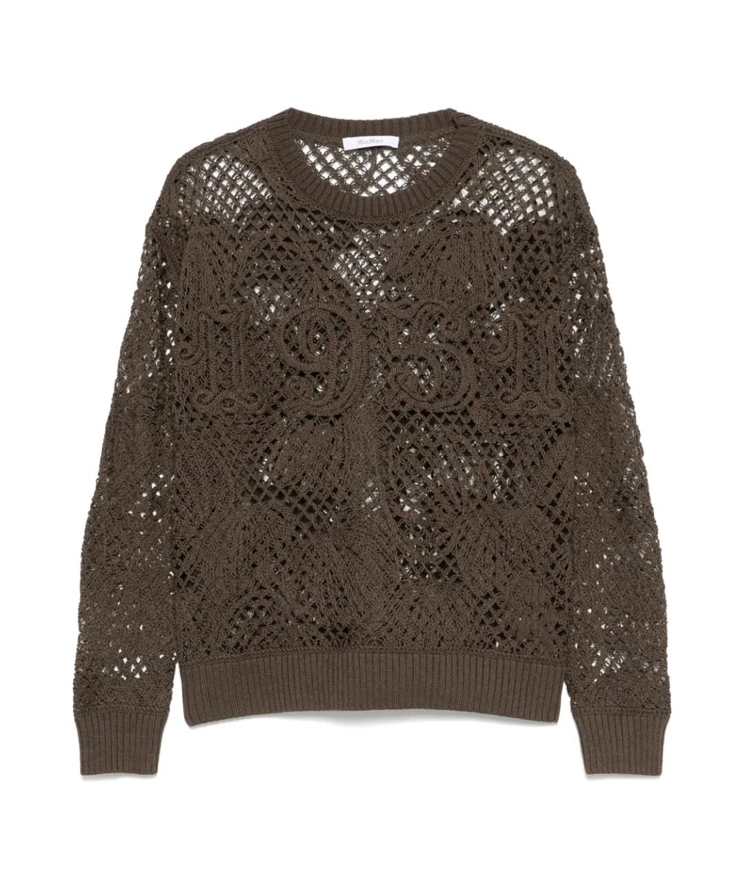 MAX MARA Коричневый хлопковый джемпер / свитер, фото 1