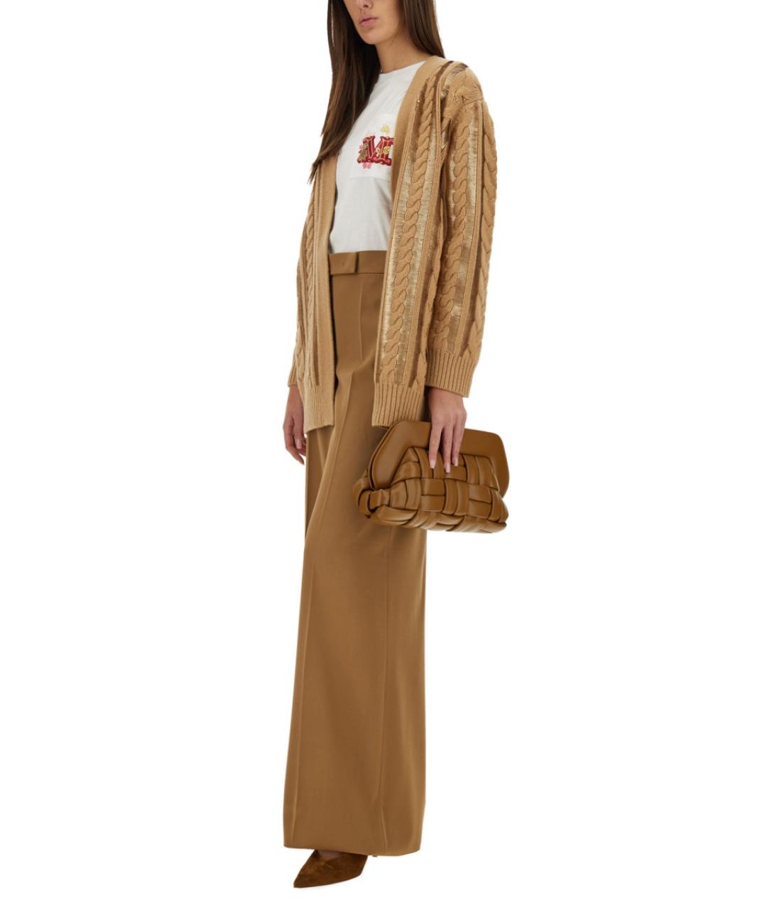 MAX MARA Бежевый шерстяной джемпер / свитер, фото 3