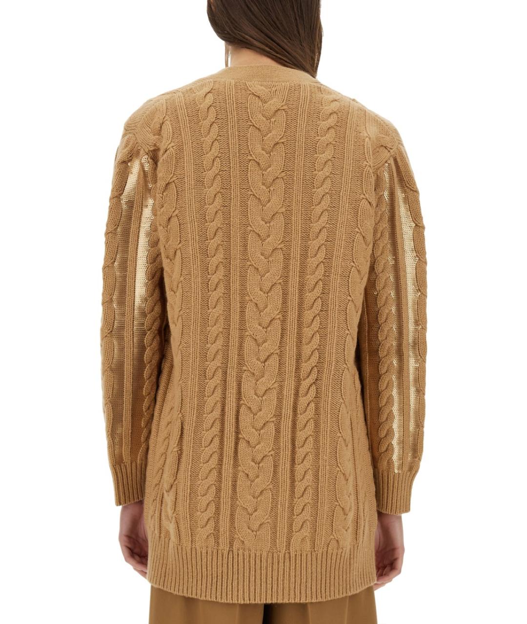 MAX MARA Бежевый шерстяной джемпер / свитер, фото 4