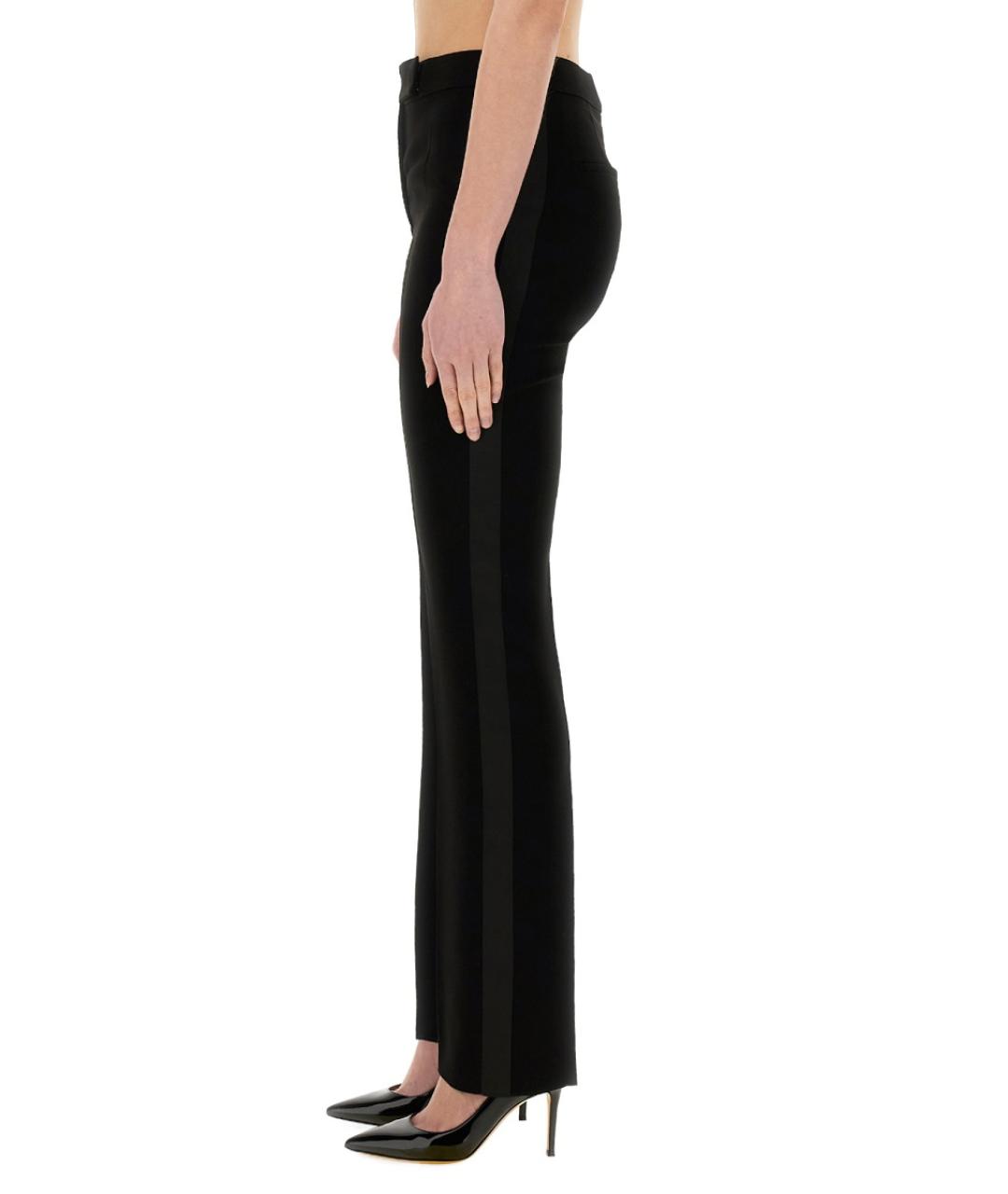 MAX MARA Черные ацетатные прямые брюки, фото 4