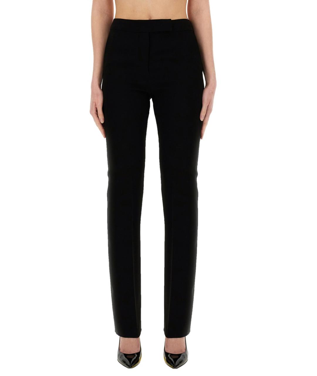 MAX MARA Черные ацетатные прямые брюки, фото 5
