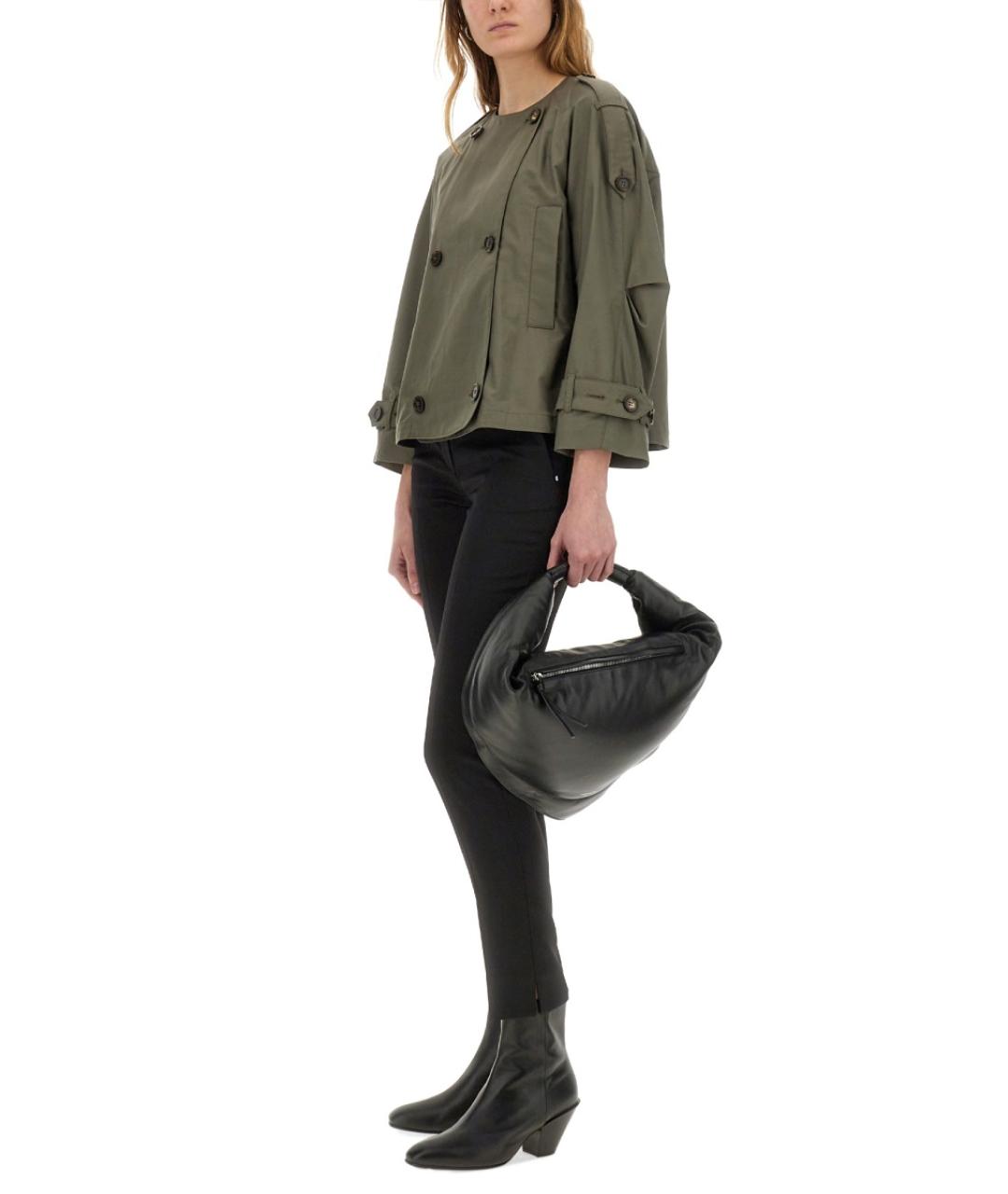 MAX MARA Зеленый хлопковый тренч/плащ, фото 3