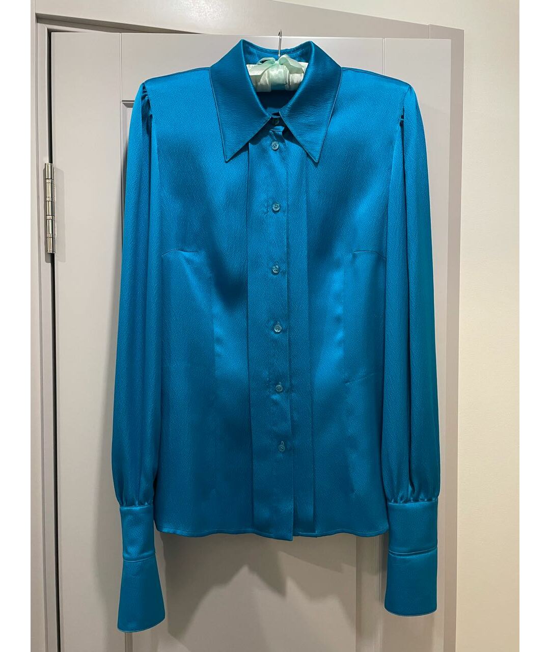 ESCADA Синяя шелковая рубашка, фото 5