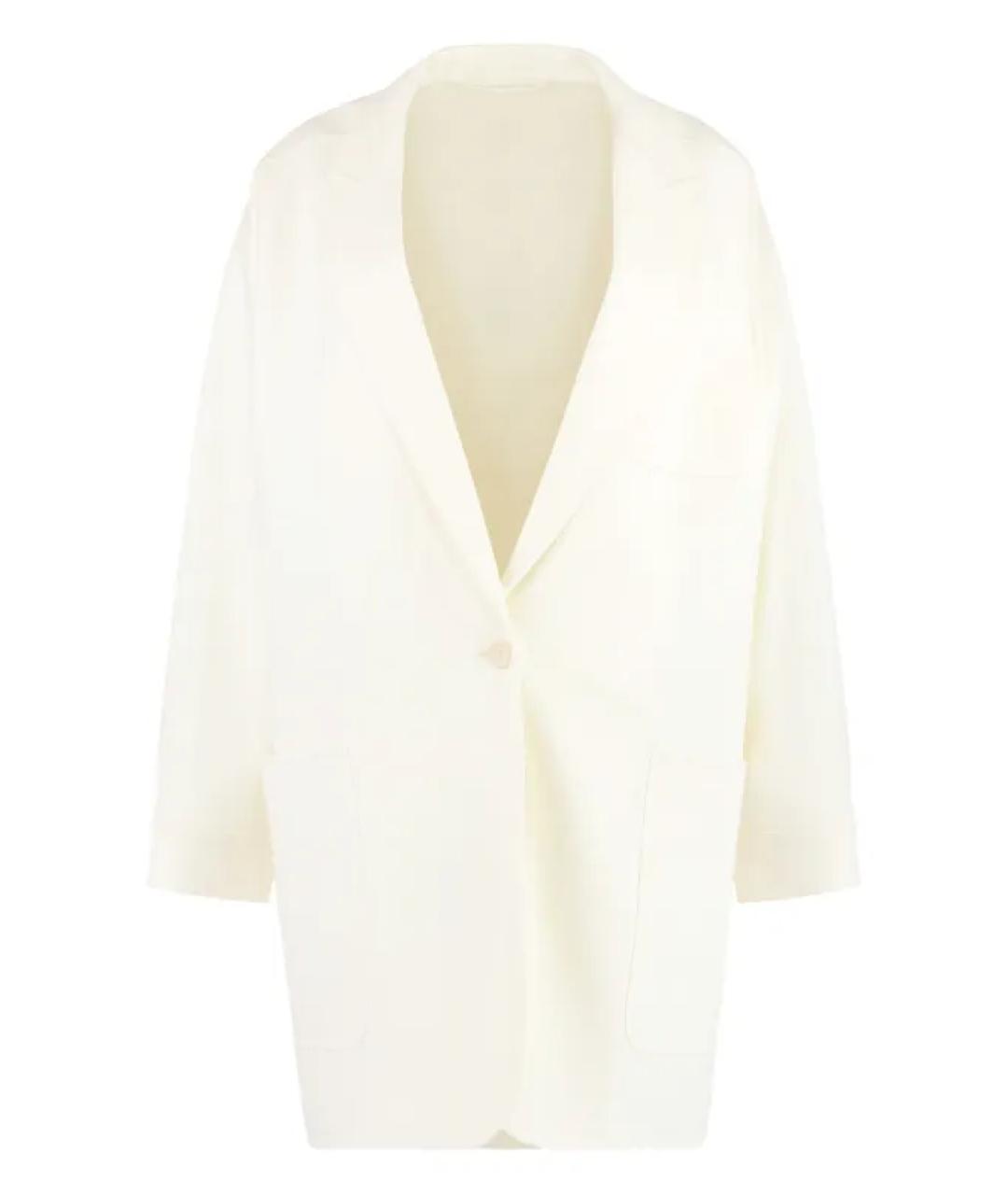 MAX MARA Белый шерстяной жакет/пиджак, фото 1