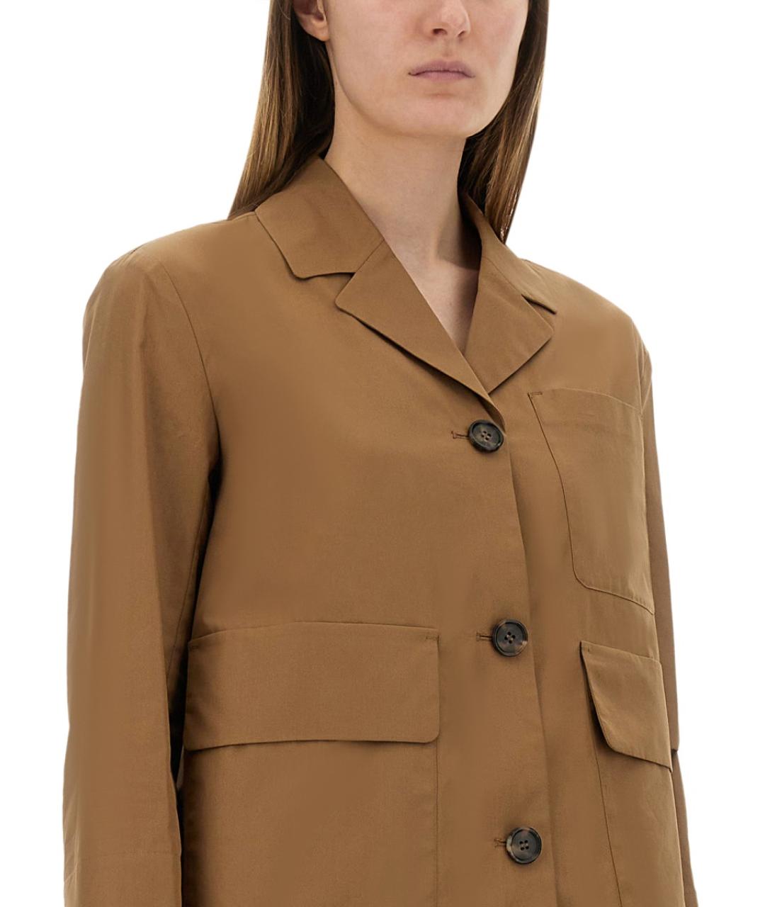 'S MAX MARA Бежевый хлопковый жакет/пиджак, фото 5