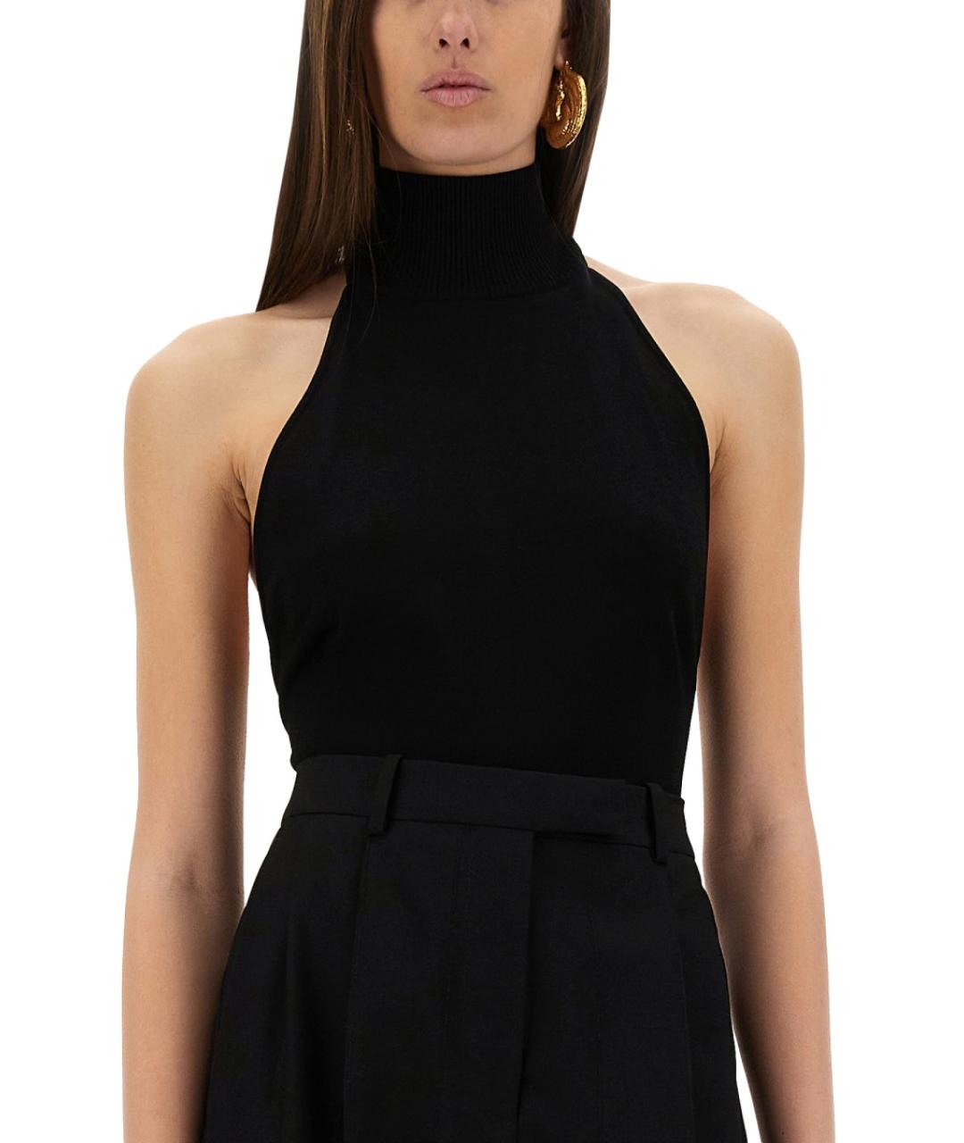 MAX MARA Черная вискозная блузы, фото 5