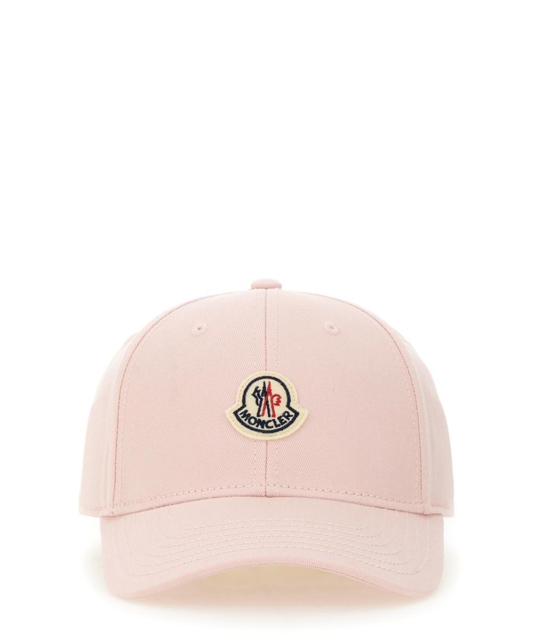 MONCLER Розовая хлопковая кепка, фото 1