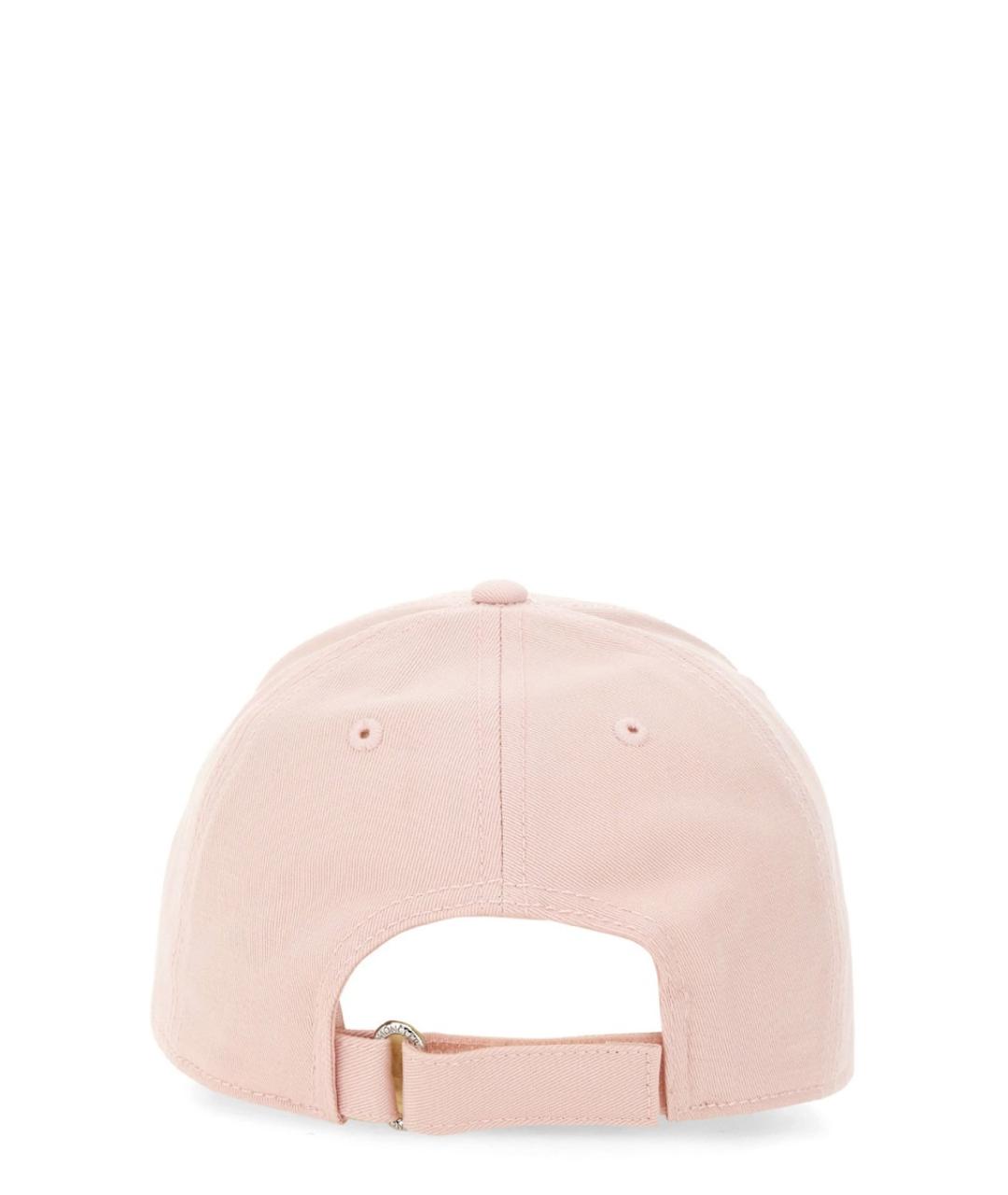MONCLER Розовая хлопковая кепка, фото 2