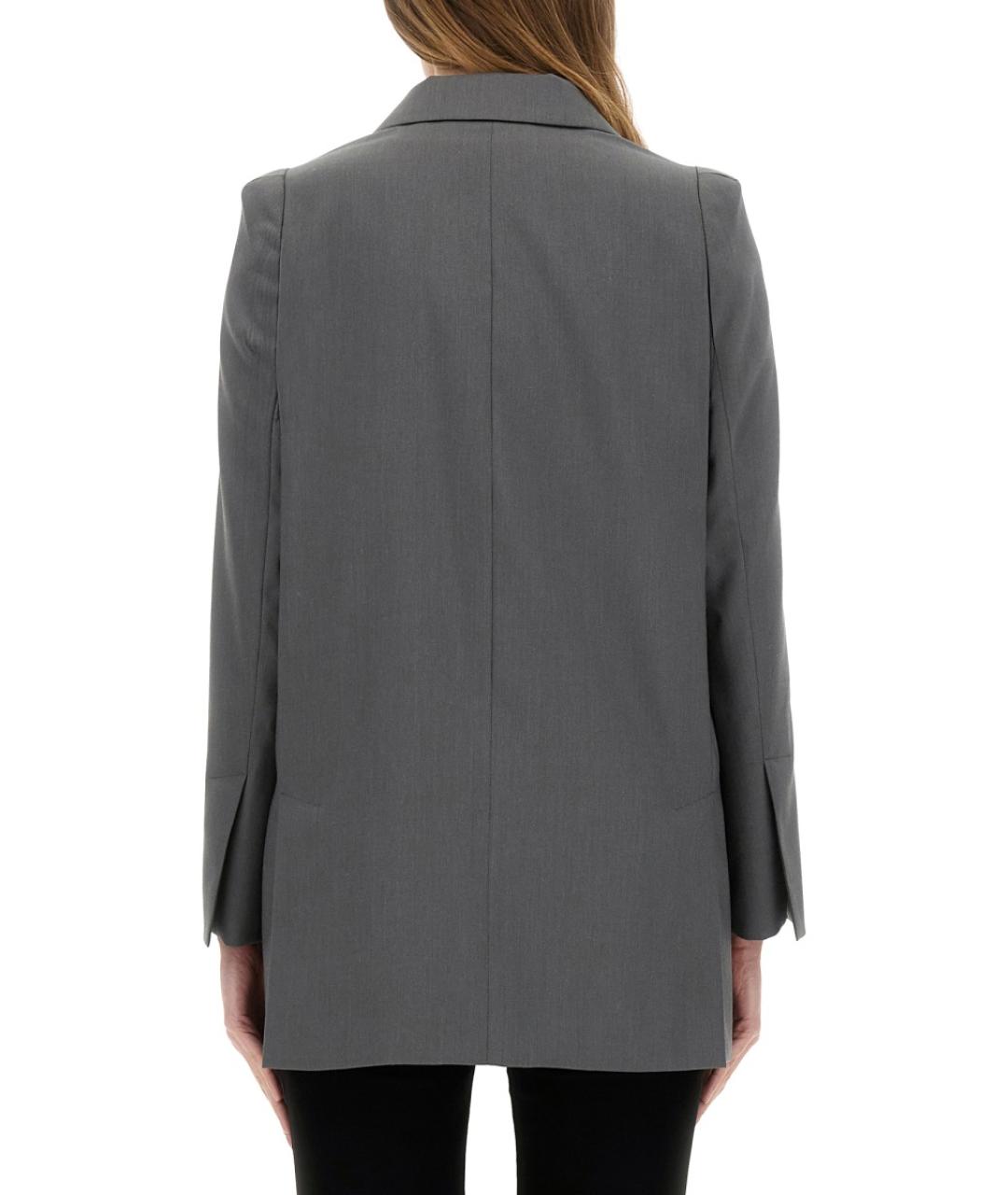 MAX MARA Серый шерстяной жакет/пиджак, фото 4