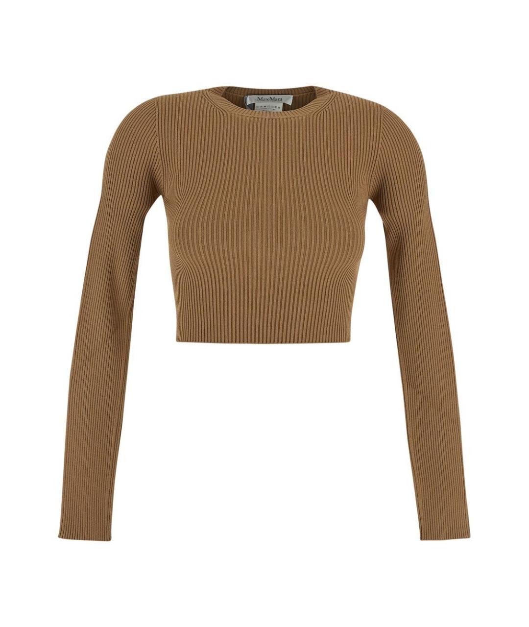 MAX MARA Бежевый вискозный джемпер / свитер, фото 1