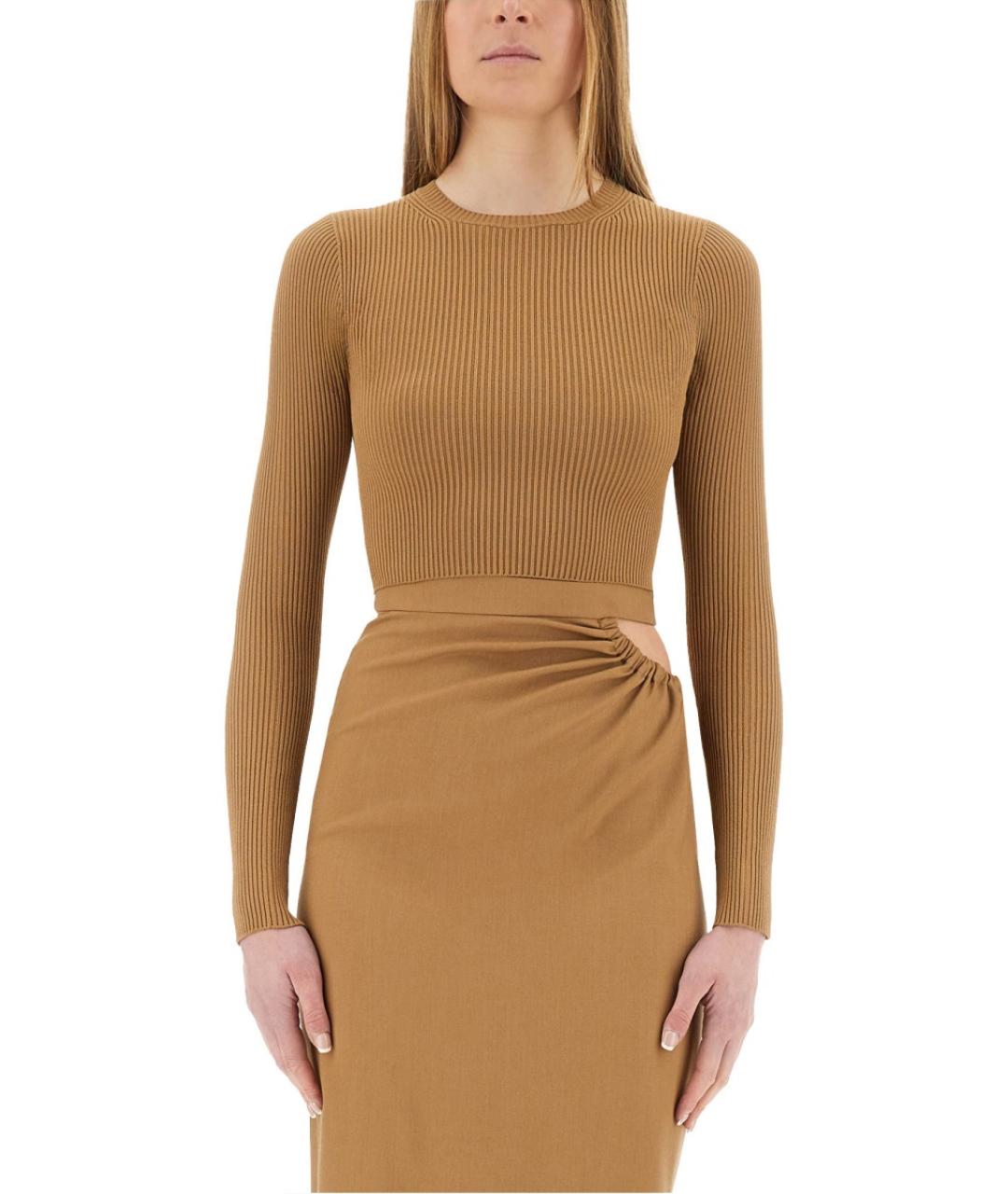 MAX MARA Бежевый вискозный джемпер / свитер, фото 2