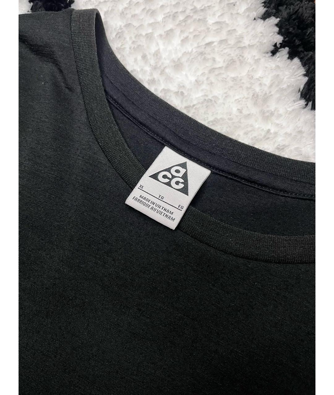 NIKE ACG Черная хлопко-шерстяная футболка, фото 2