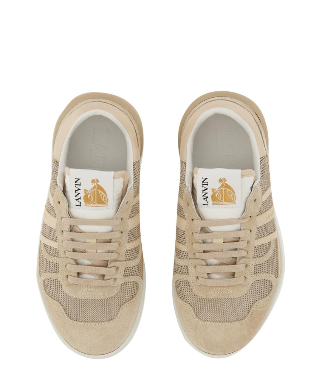 LANVIN Бежевые синтетические кроссовки, фото 2