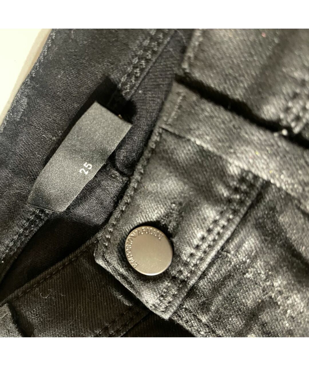 EMPORIO ARMANI Черные джинсы слим, фото 6