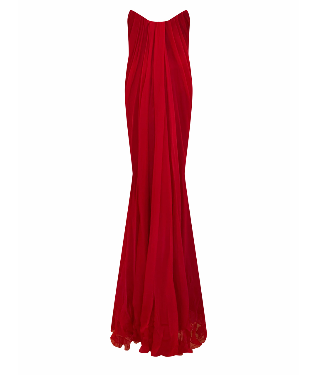 MCQ ALEXANDER MCQUEEN Красное шелковое повседневное платье, фото 1