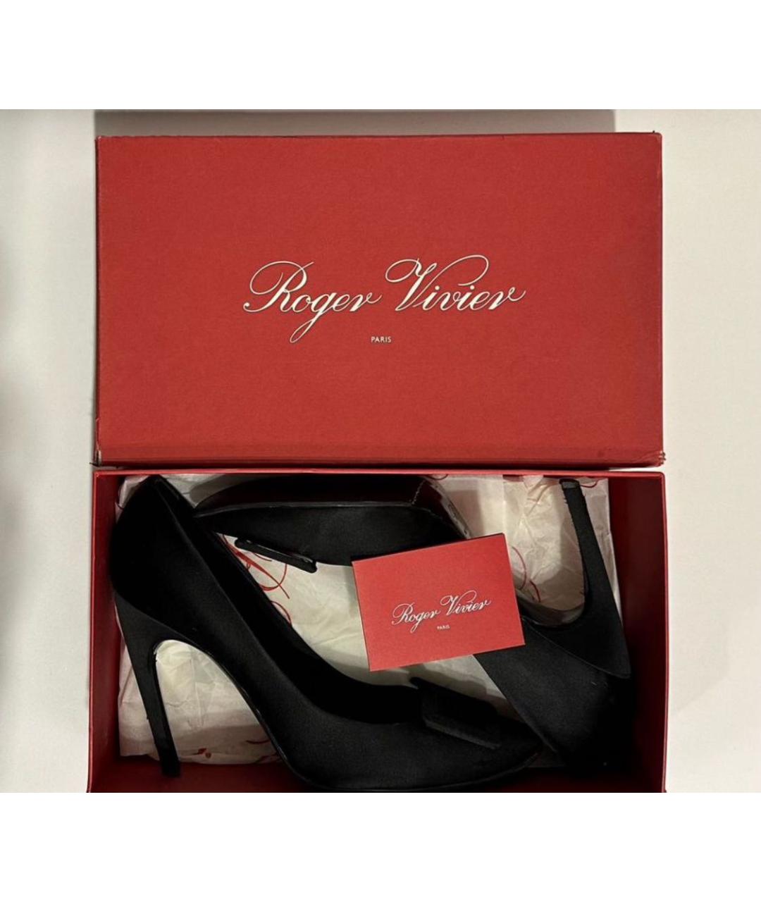 ROGER VIVIER Черные текстильные туфли, фото 4