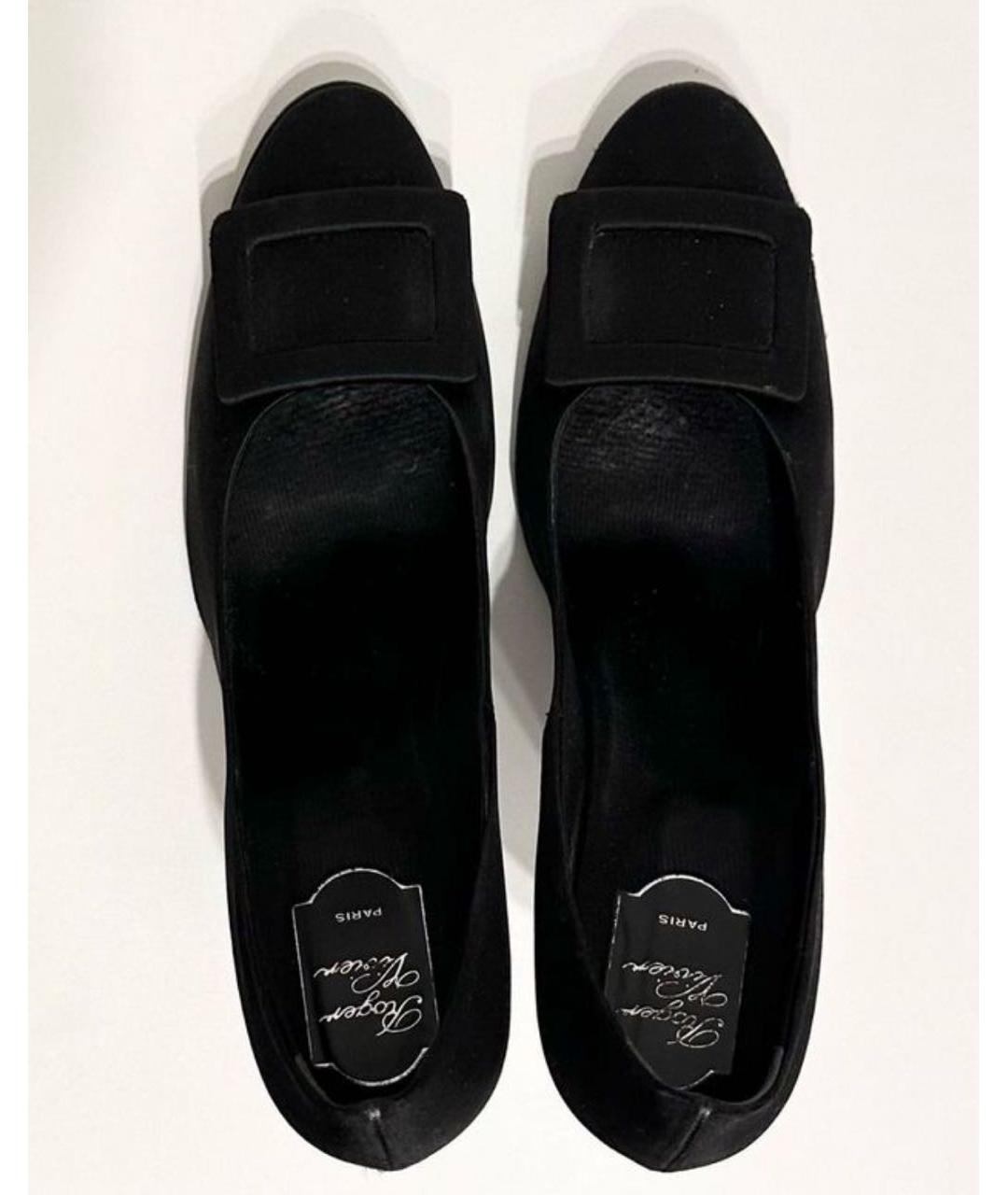 ROGER VIVIER Черные текстильные туфли, фото 2