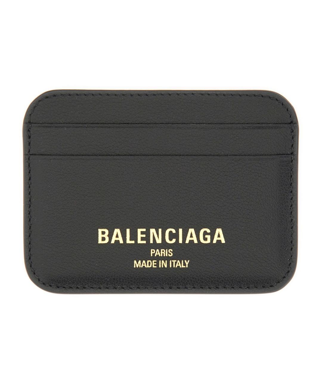 BALENCIAGA Черный кожаный кардхолдер, фото 1