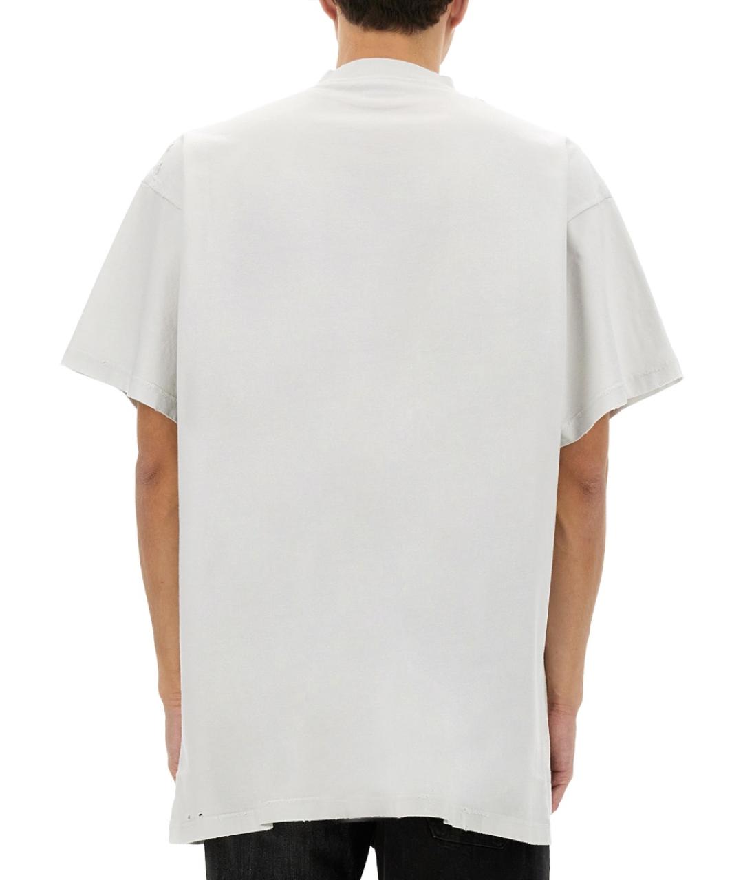 BALENCIAGA Белая хлопковая футболка, фото 5