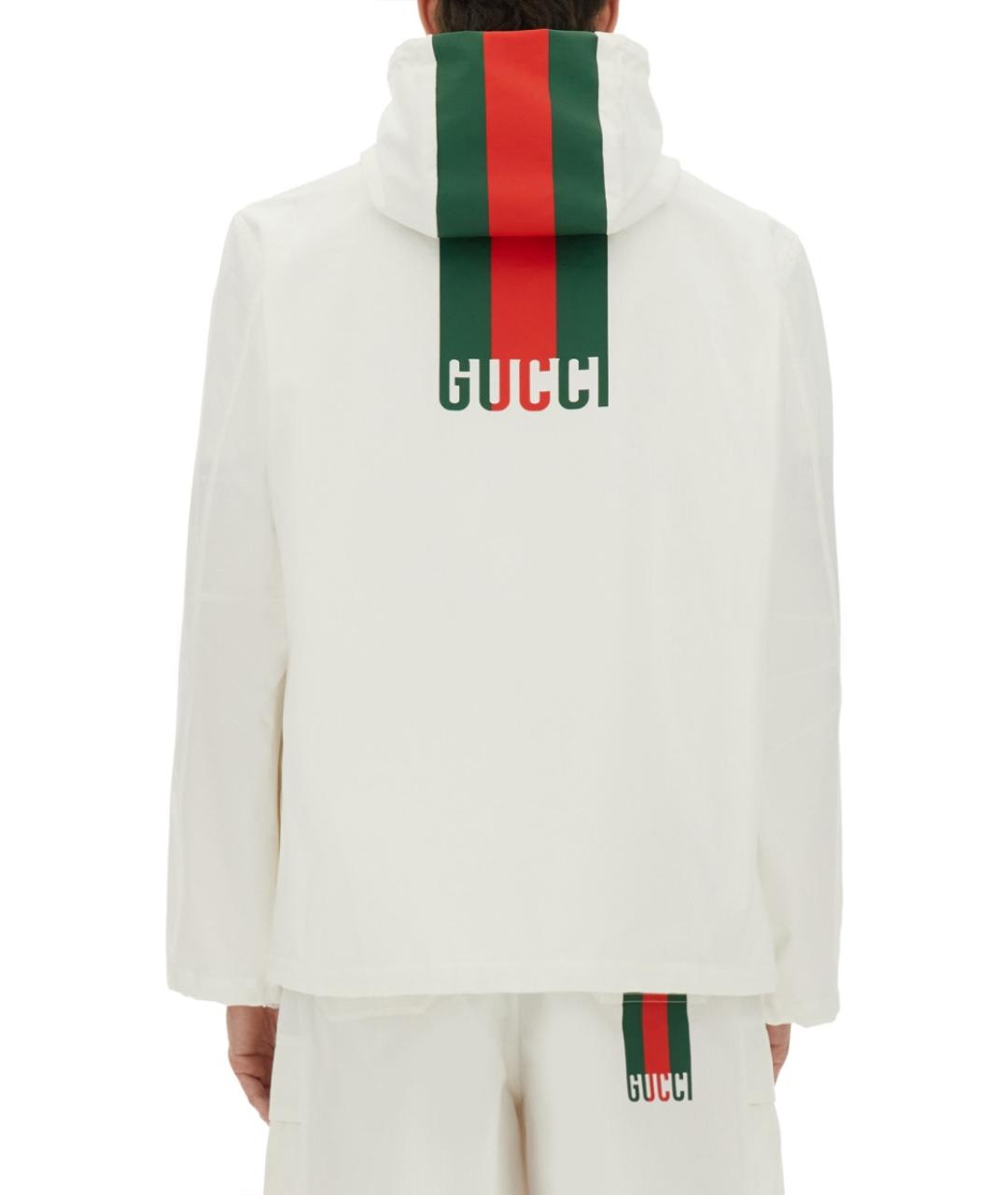 GUCCI Белая хлопковая куртка, фото 4