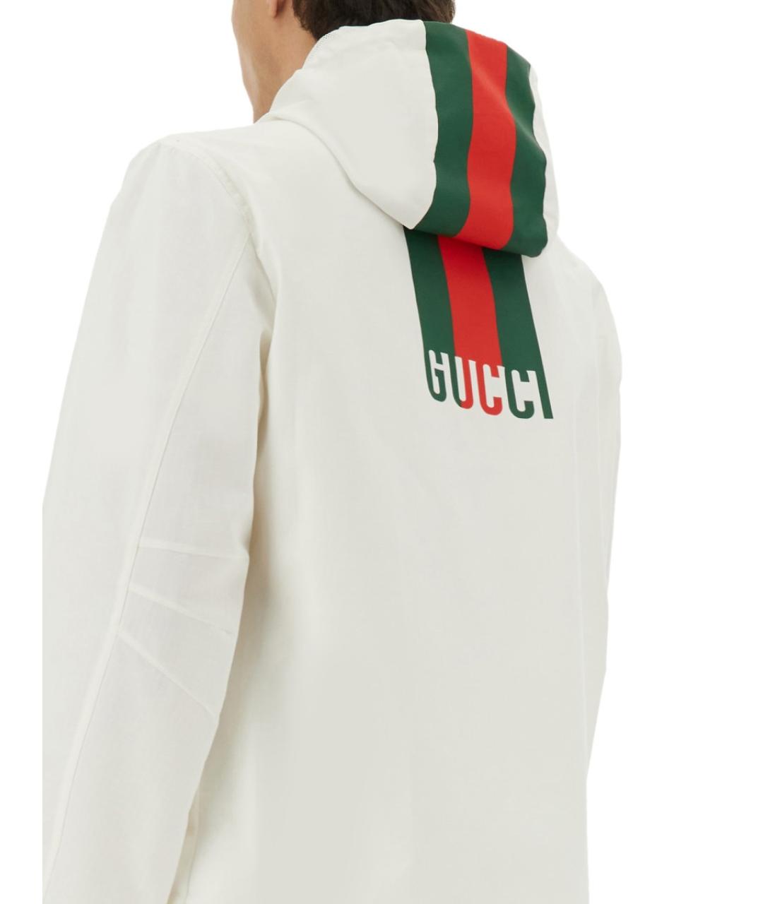 GUCCI Белая хлопковая куртка, фото 3