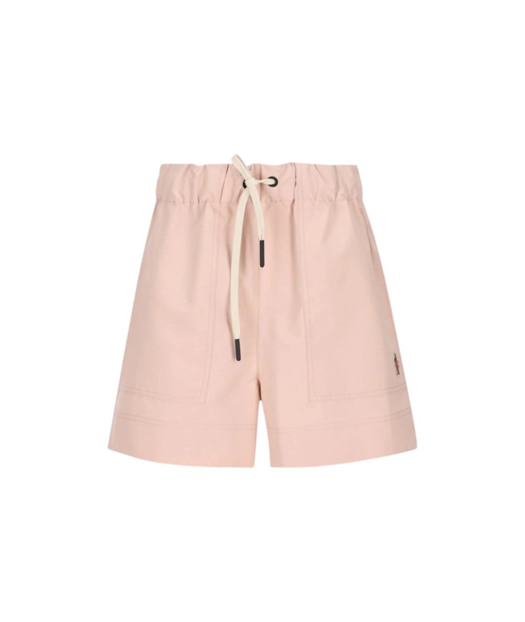 MONCLER GRENOBLE Розовые полиэстеровые шорты, фото 1