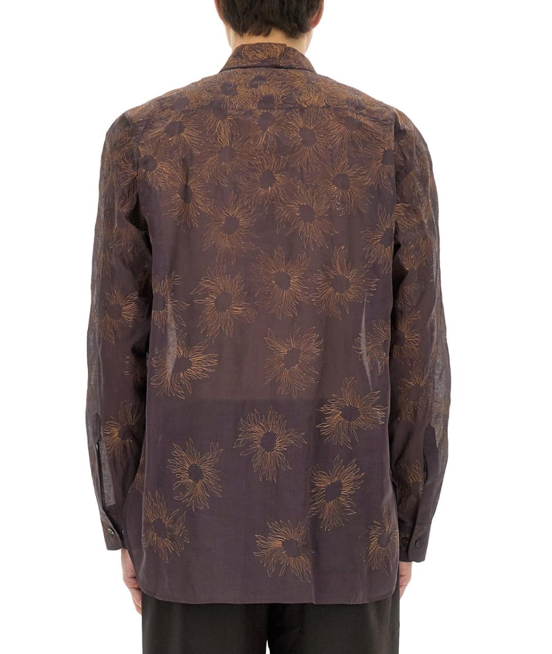 DRIES VAN NOTEN Бордовая хлопковая кэжуал рубашка, фото 3