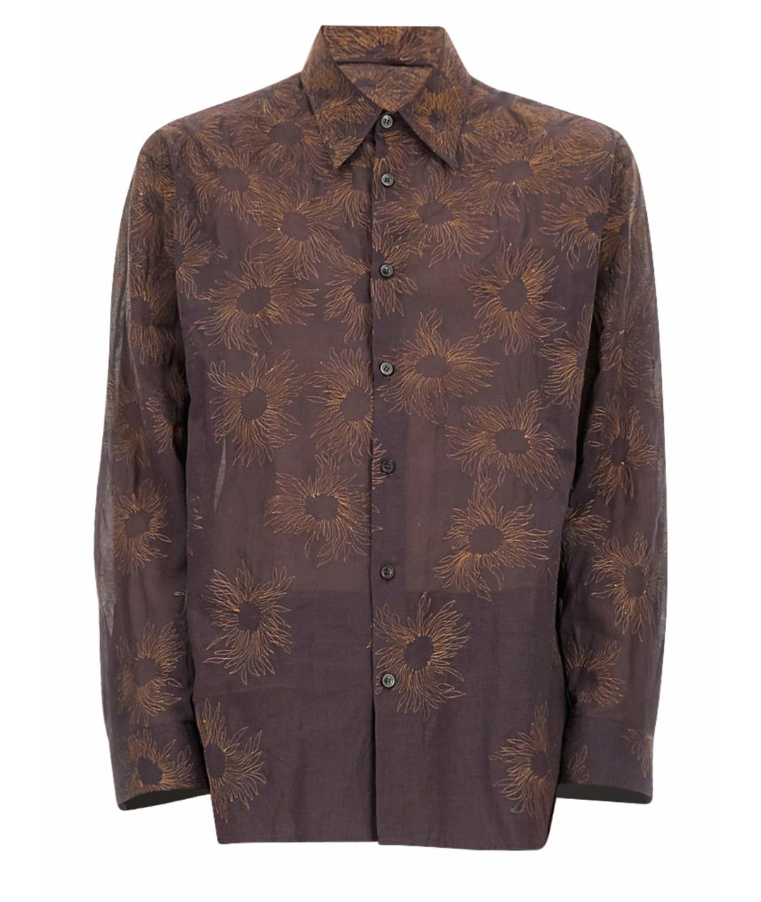 DRIES VAN NOTEN Бордовая хлопковая кэжуал рубашка, фото 1