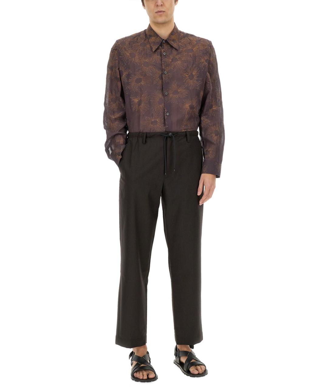 DRIES VAN NOTEN Бордовая хлопковая кэжуал рубашка, фото 2