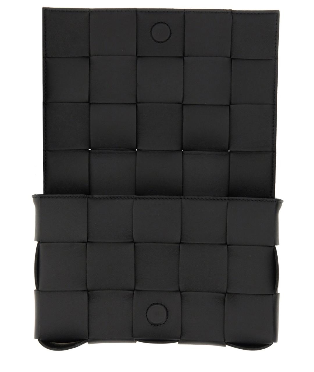 BOTTEGA VENETA Черная кожаная сумка через плечо, фото 2