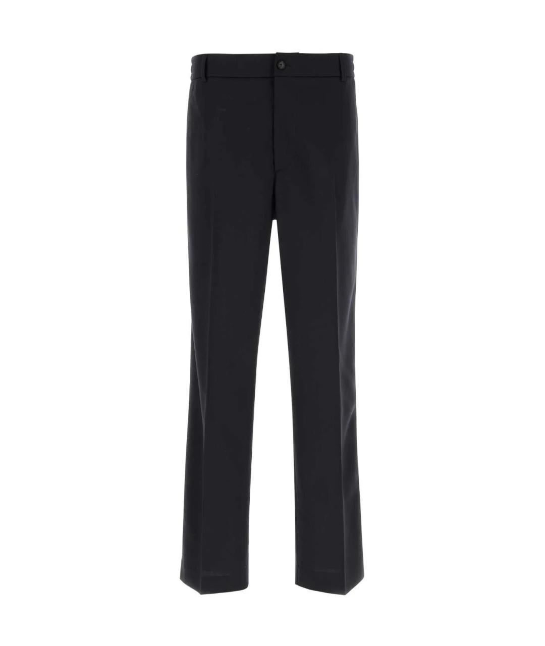 MONCLER Синие шерстяные повседневные брюки, фото 1