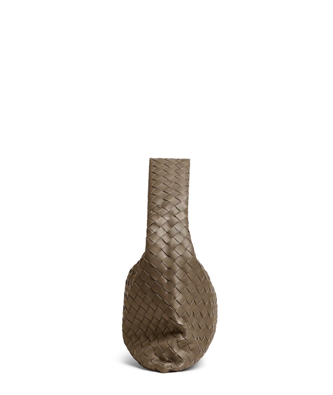 BOTTEGA VENETA Бежевая кожаная сумка с короткими ручками, фото 3